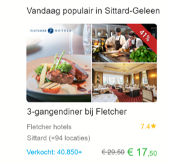 Winst voor Social Deal voor 1 promotie actie: € 250.206